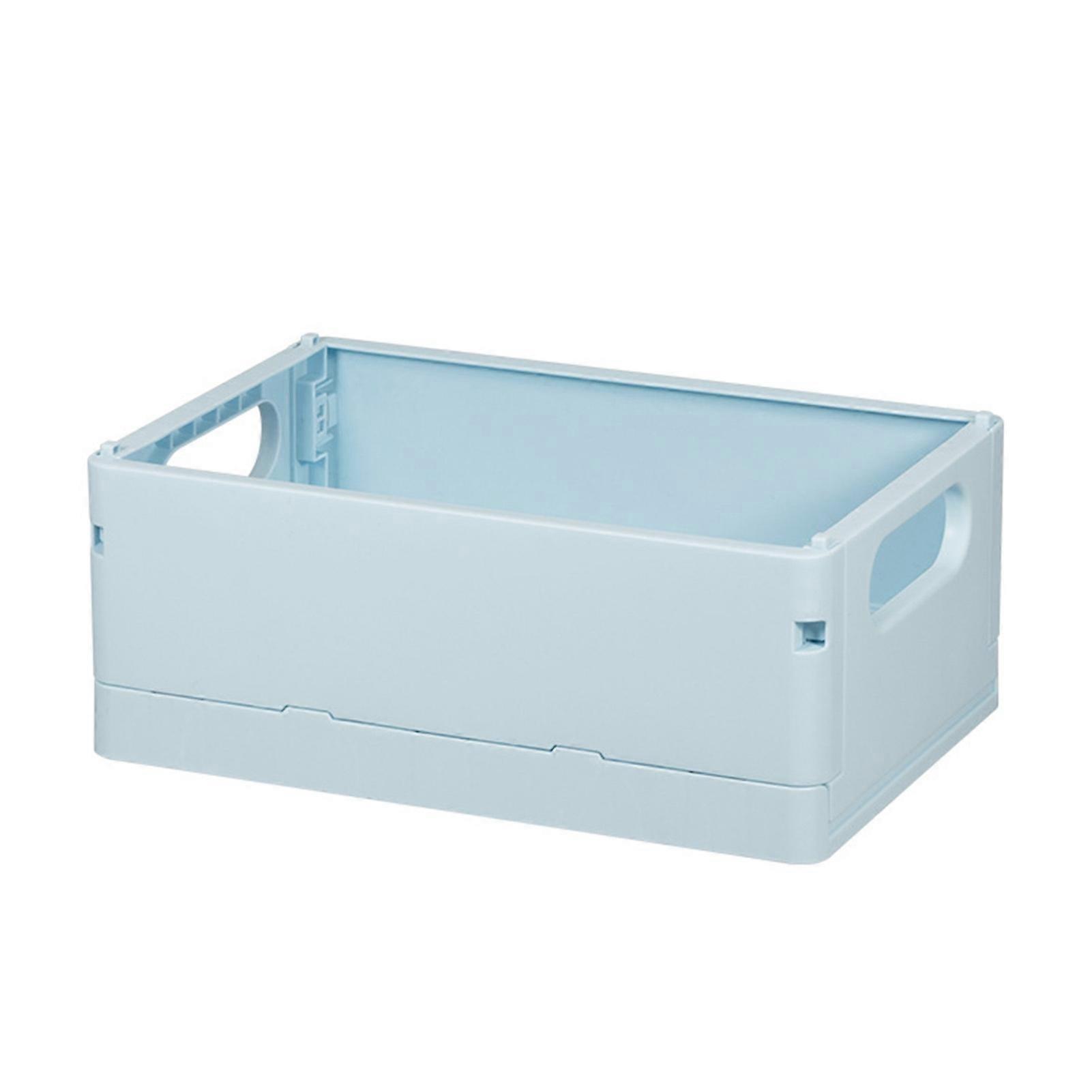 Storage Basket Non-slip Hollowed Handle Design Stackable Folding Organizing Plastic Large Capacity Storage Box Office Supplies