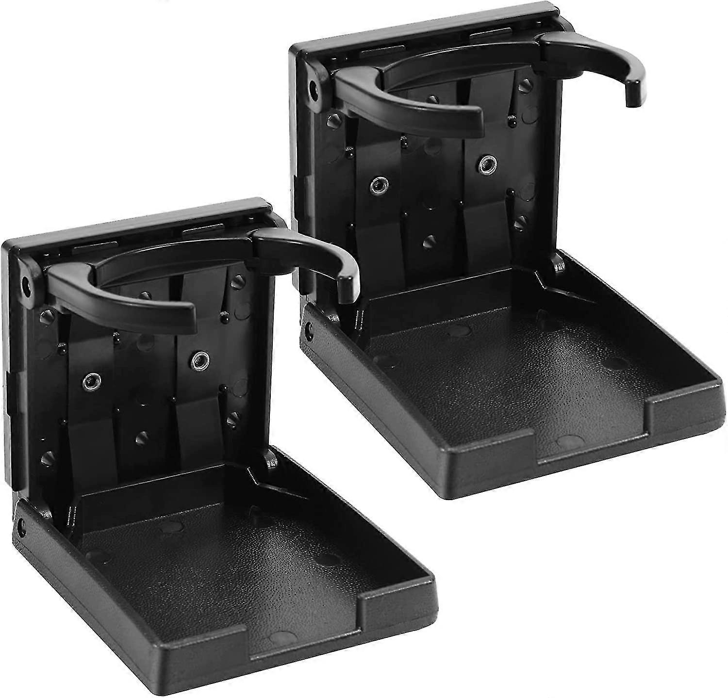 2x حامل مشروب قابل للتعديل ، حامل علبة قابل للطي ، حامل زجاجة ، حامل أكواب ، أسود ، قارب ، سيارة