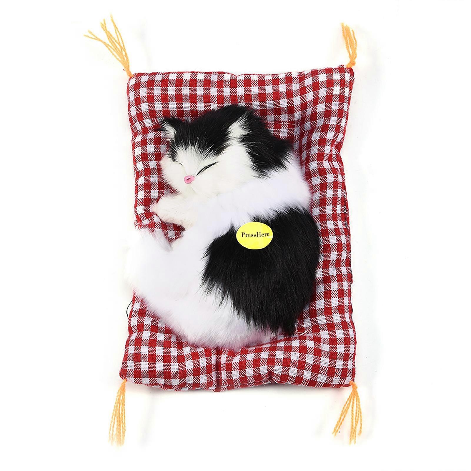 Sleeping Kid SimulationCatPlush Sound Toy Stuffed Doll Home Decoration