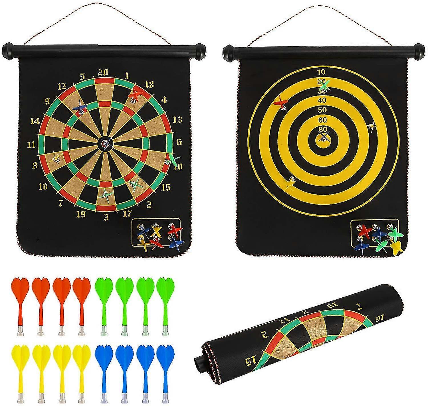 Magnetic Dart Board, Indoor Outdoor Dart Games For Kids With 16 Pieces Magnetic Darts, Safety Toy