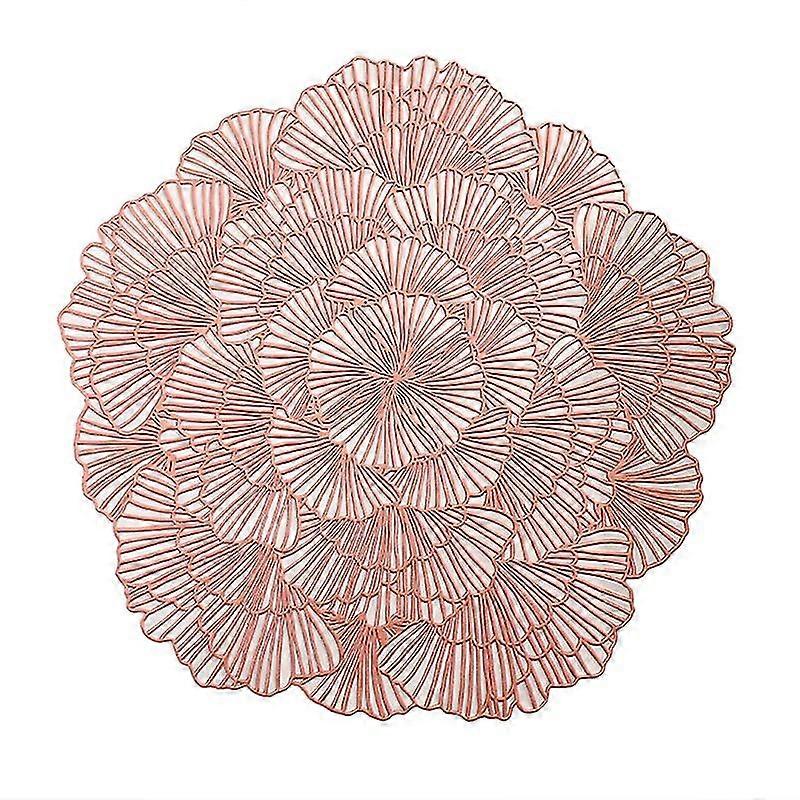 Placemat European-Style Hollow Gilding PVC Non- Table Mat Home Daily Dining Pad Table Kitchen Acces