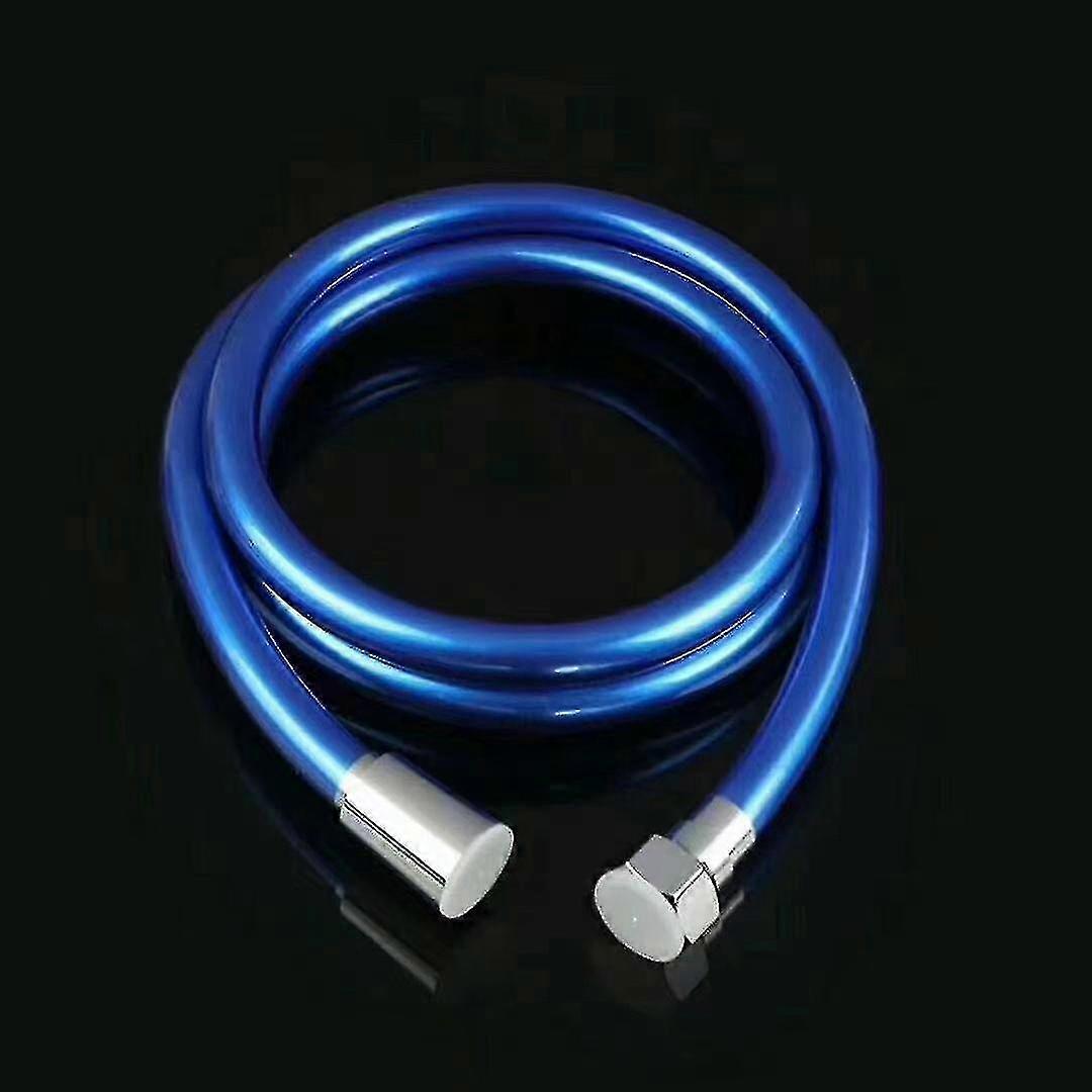 PVC دش حوض استحمام دش خرطوم استبدال ملحق الحمام إضافي 1.5 متر خرطوم مرن خرطوم دش محمول باليد 1/2 "(أزرق)