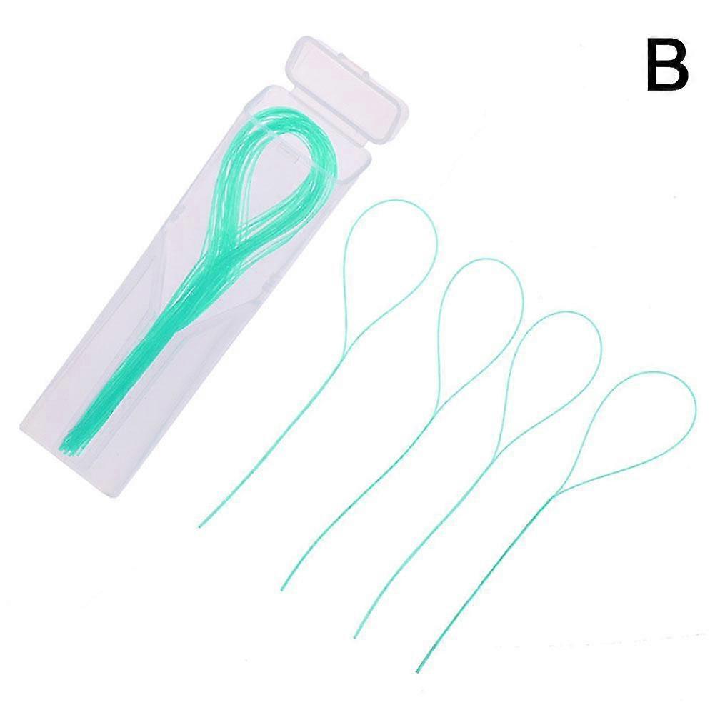 35Pcs Dental Floss Threaders Simple Loop  Case For Braces Implants-