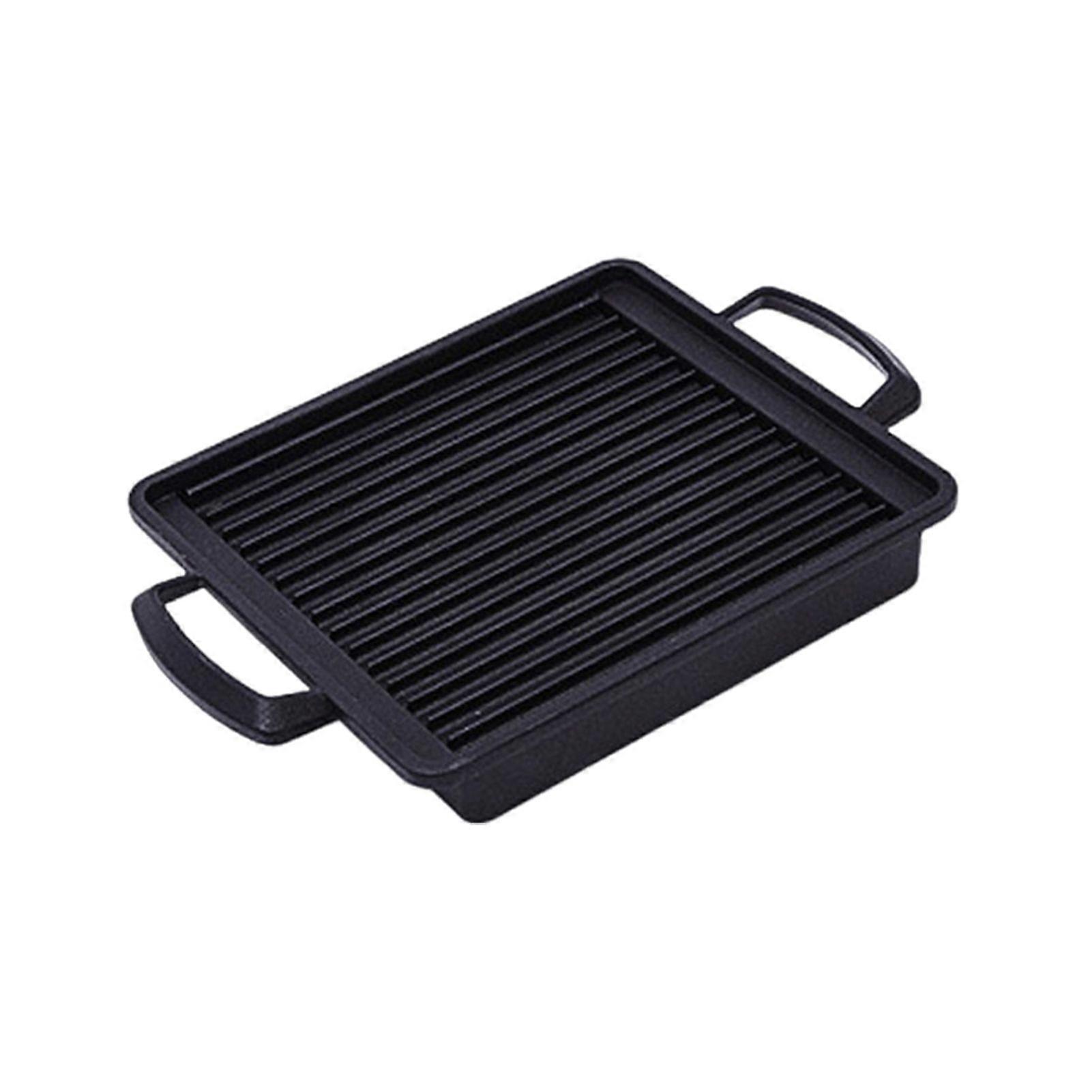 Aluminum Rectangle Griddle with Helper Handles Nonstick Griddle Grill Seasoned Versatile Stovetop Oven Indoor Outdoor Use