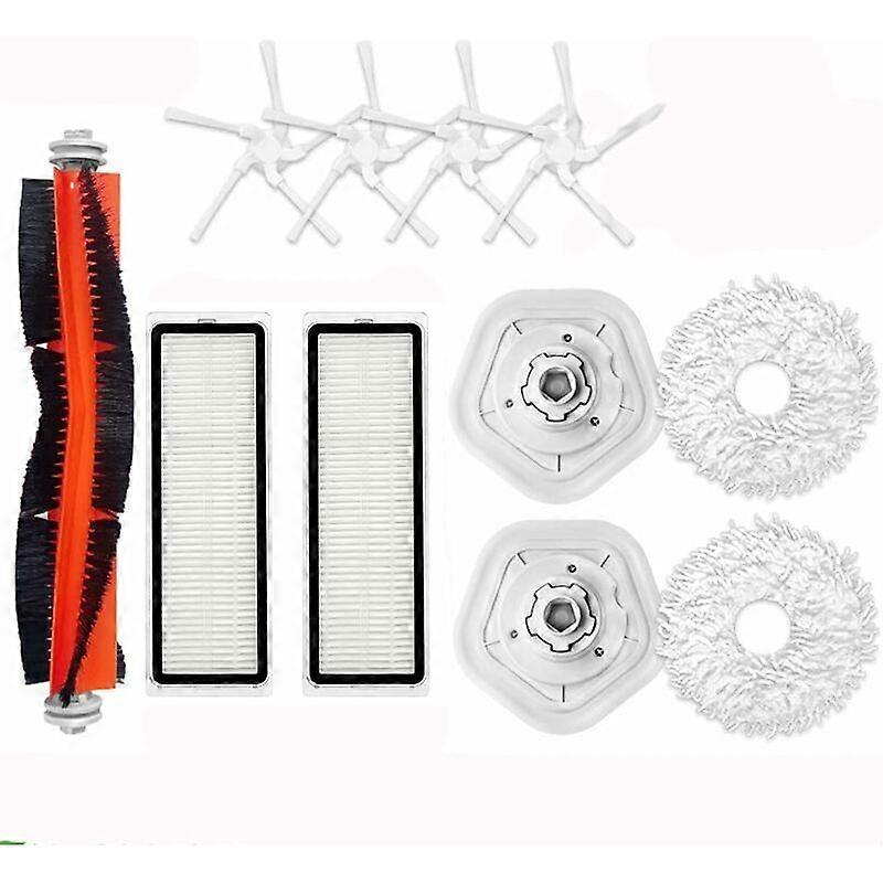 Kit D'Accessoires De Rechange Pour Robot Aspirateur Dreame Bot W10/W10 Pro, 1 Brosse Rotative + 2 Filtres + 4 Brosses Latrales + 2 Chiffons De Nettoya