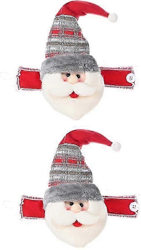 Christmas Curtains Tiebacks with Santa Claus Design