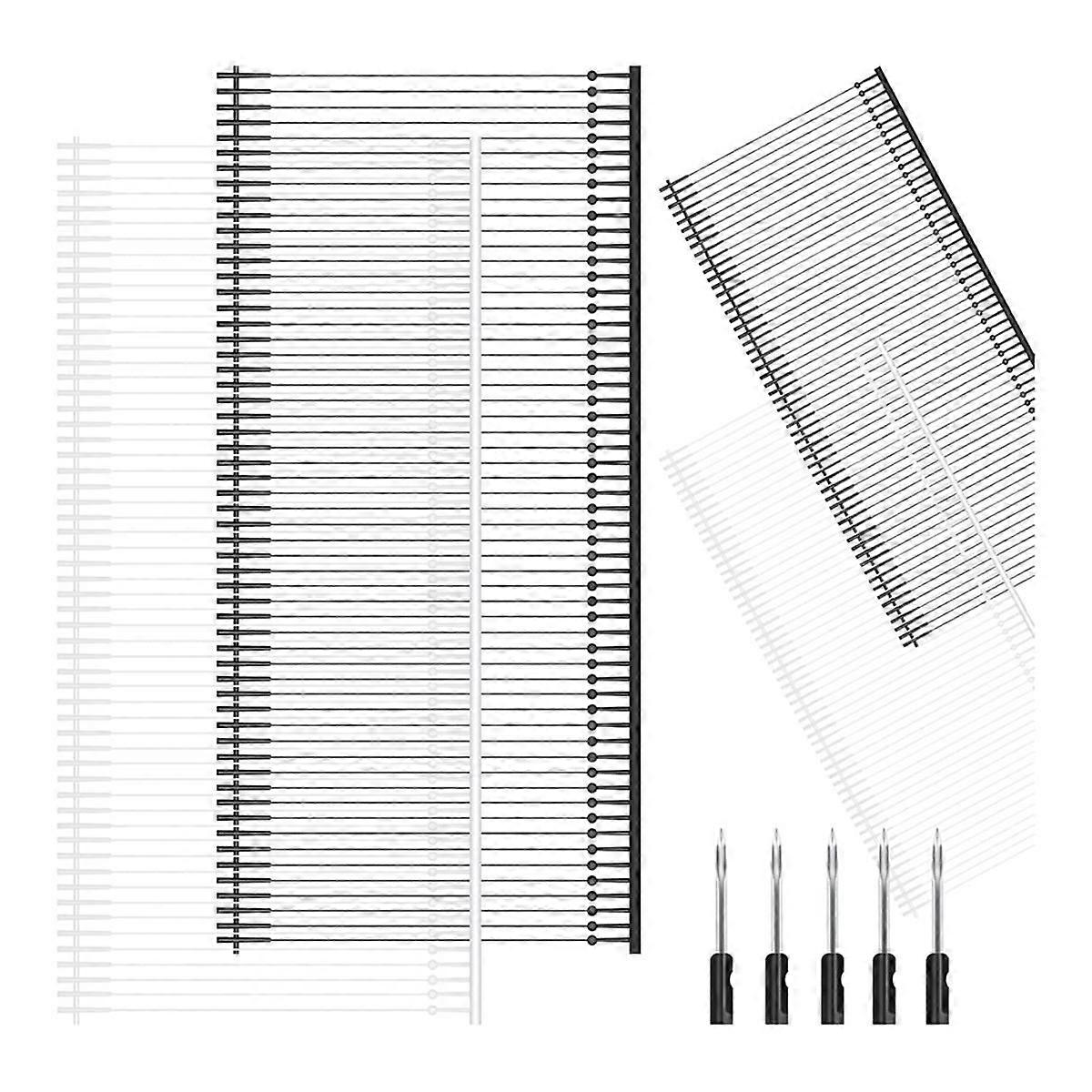 Mini Stitch Fasteners,2400Pcs Fixer Tagging Barbs Attachments with 5 Pcs Extra Fine Needles(Black/W