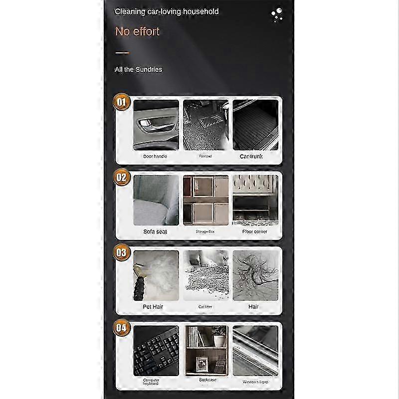 Car Vacuum Cleaner 6000Pa Strong Suction Wireless Portable Vacuum Cleaner Dual Use Handheld Cleanin