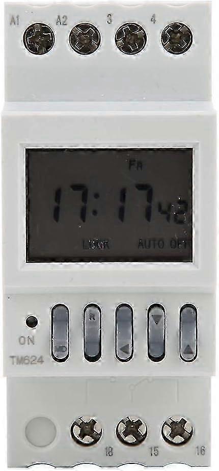 XHX TM624 Digital Timer Power Switch 220V Timer DIN Rail Mount 40 Group Controlled Buzzer