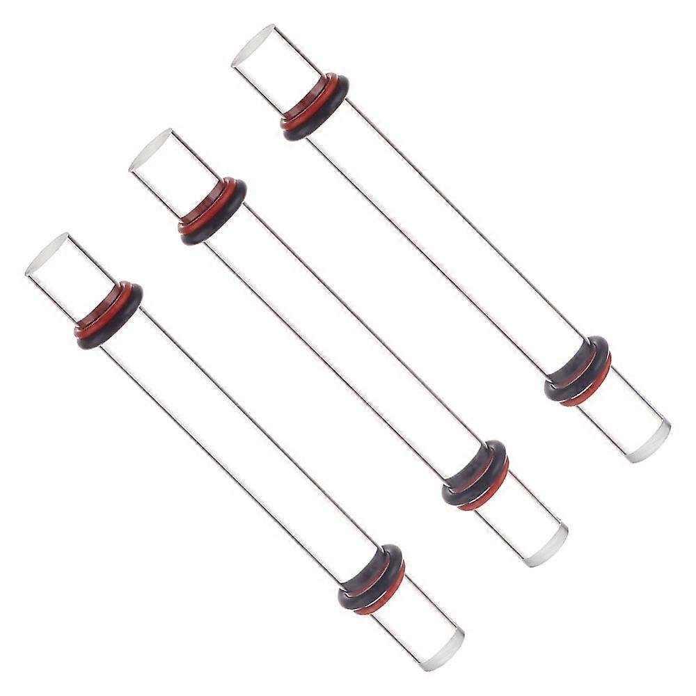 Acrylic Rolling Pin Clay Tool with Rubber Rings Clear 195x20mm