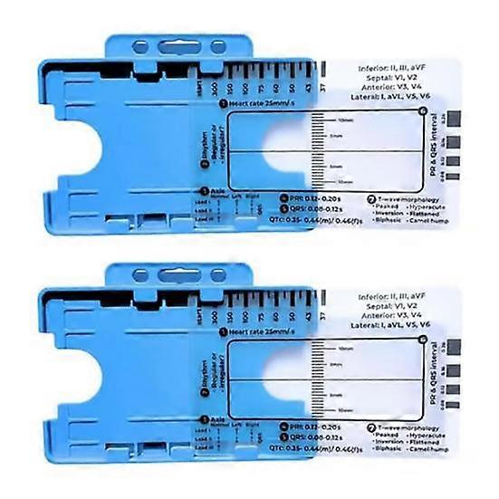 1Pc/1 Set EKG 7 Step Ruler Plastic Electrocardiogram Caliper Measuring Tool Transparent