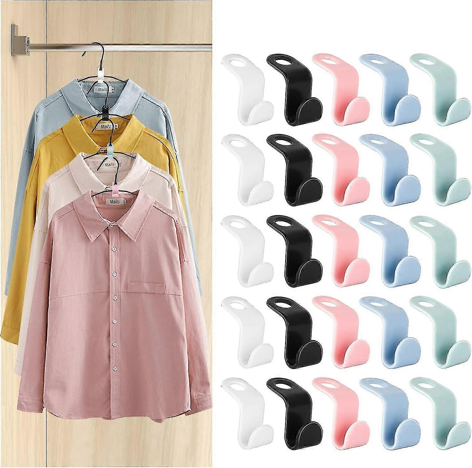 Clothes Hanger Space Saver Connector Hooks 100 Pack, Closet Organizer Space Saving Hangers For Clothes
