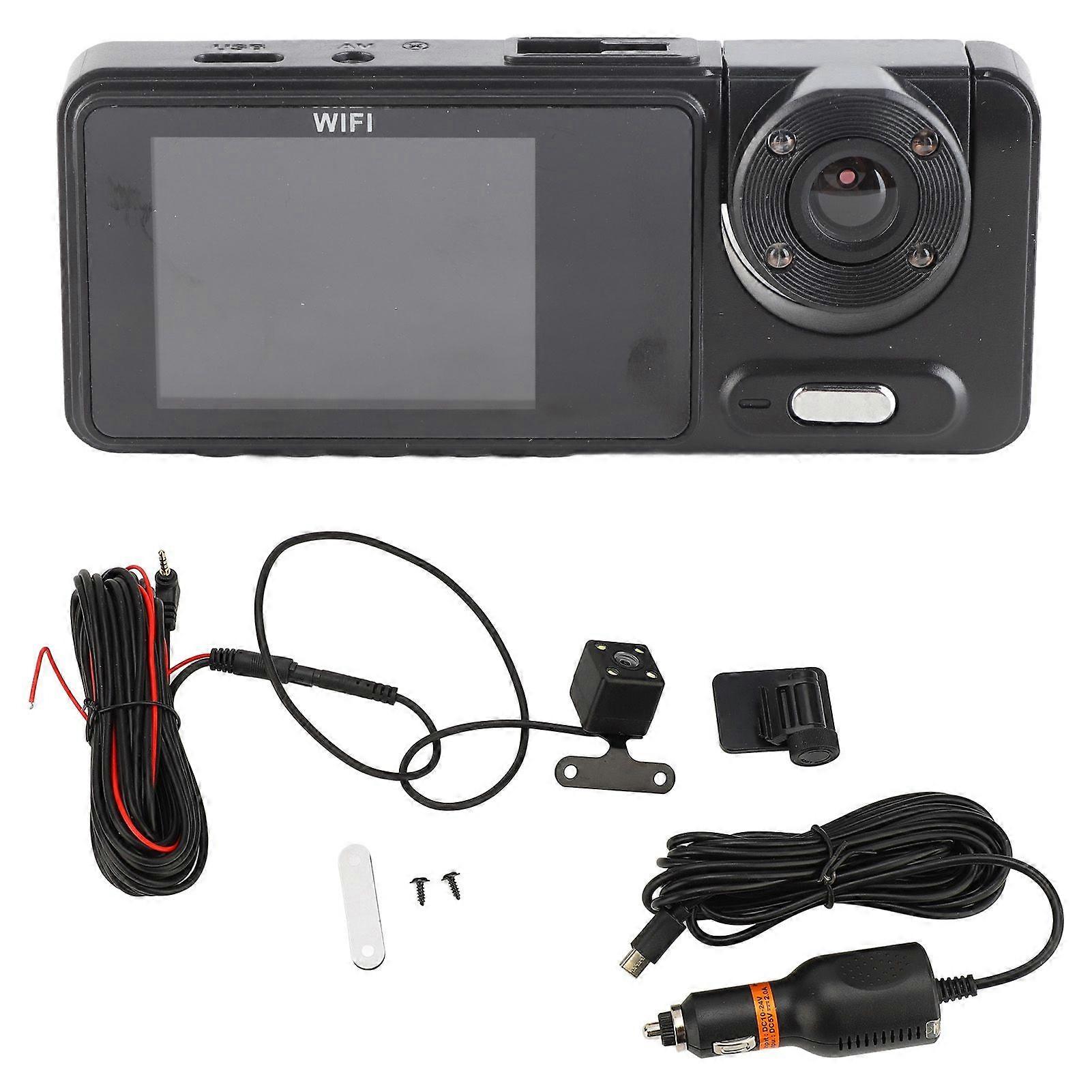 2 Inch Front Rear Inside Dash Cam Wireless 1080P HD 170 Wide Angle Three Channel Car Dashboard Camera with Night Vision MK4102