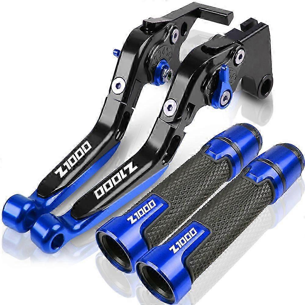 Cnc Extendable Brake Clutch Levers Handlebar Handles Grips Ends Z 1000 Logo Motorcycle For Kawasaki Z1000 2003 2004 2005 2006