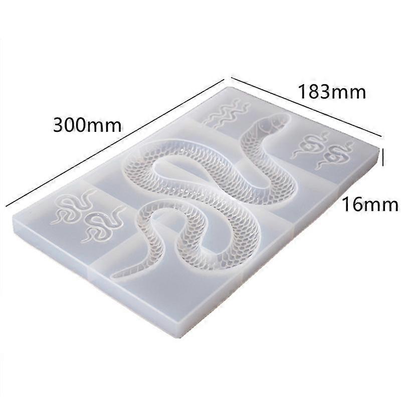 Diy Crystal Drip Rubber Large Cobra Mirror Silicone Mould Decorative Ornaments Snake Mould