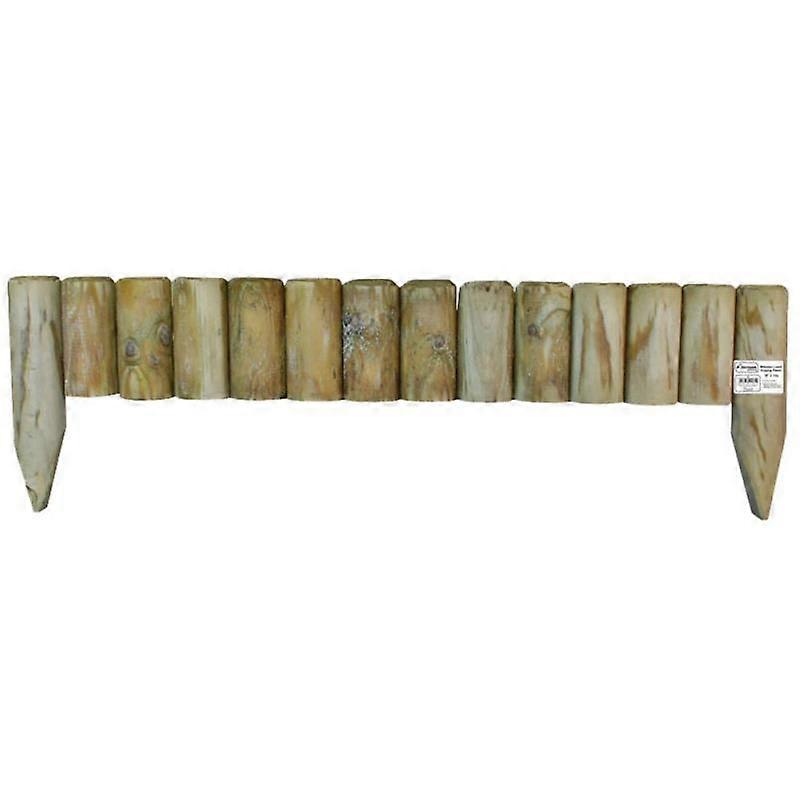 1M Wide X 15cm Fixed Lawn Edging Border Rustic Log