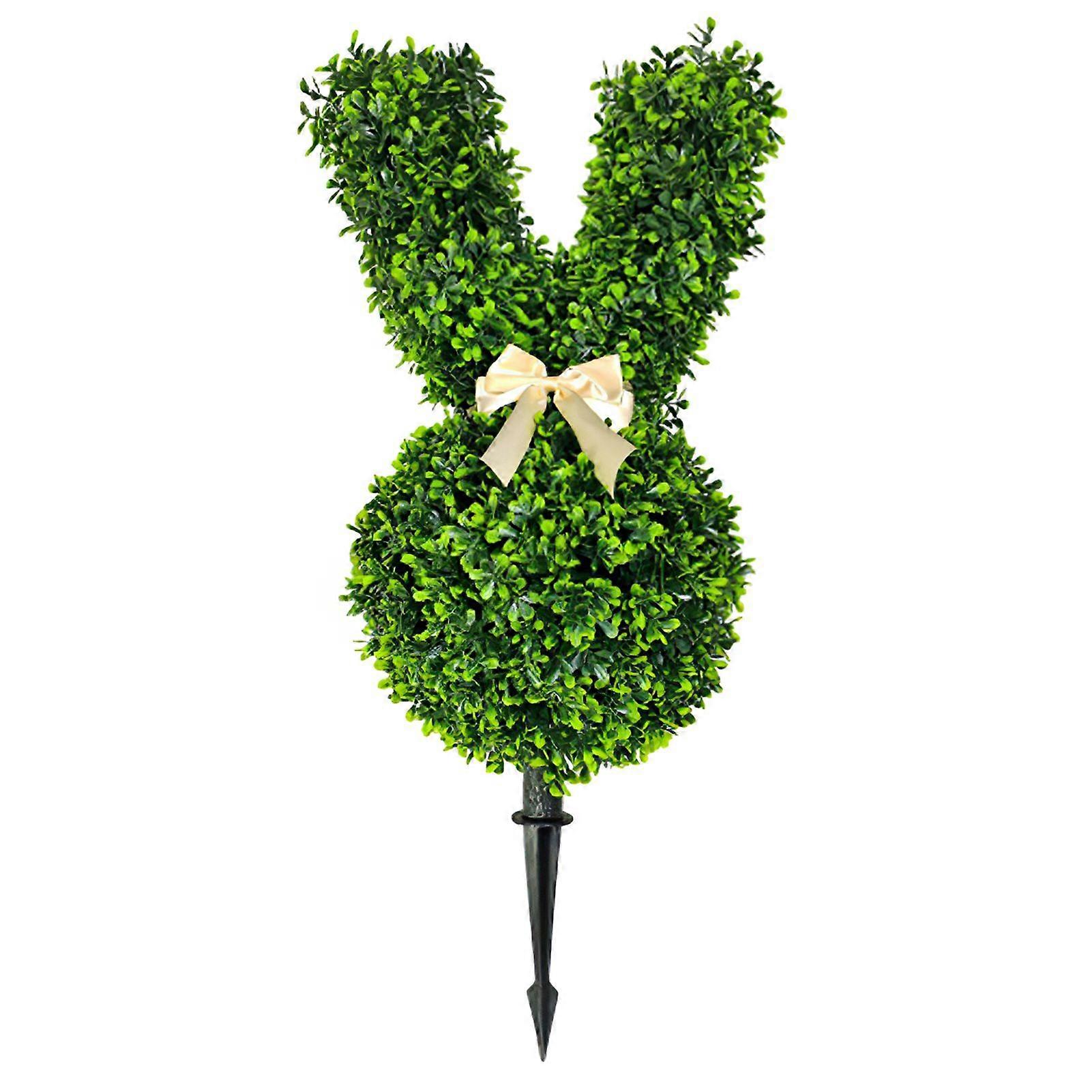 55cm Artificial Rabbits Shaped Topiary Tree Reusable Artificial Cypress Topiary Tree Spring Easter Decor