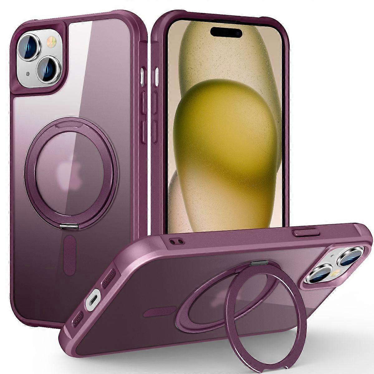 IPhone 15 Case,Compatible With MagSafe,Military-Grade Protection,Scratch-Resistant Back-Red