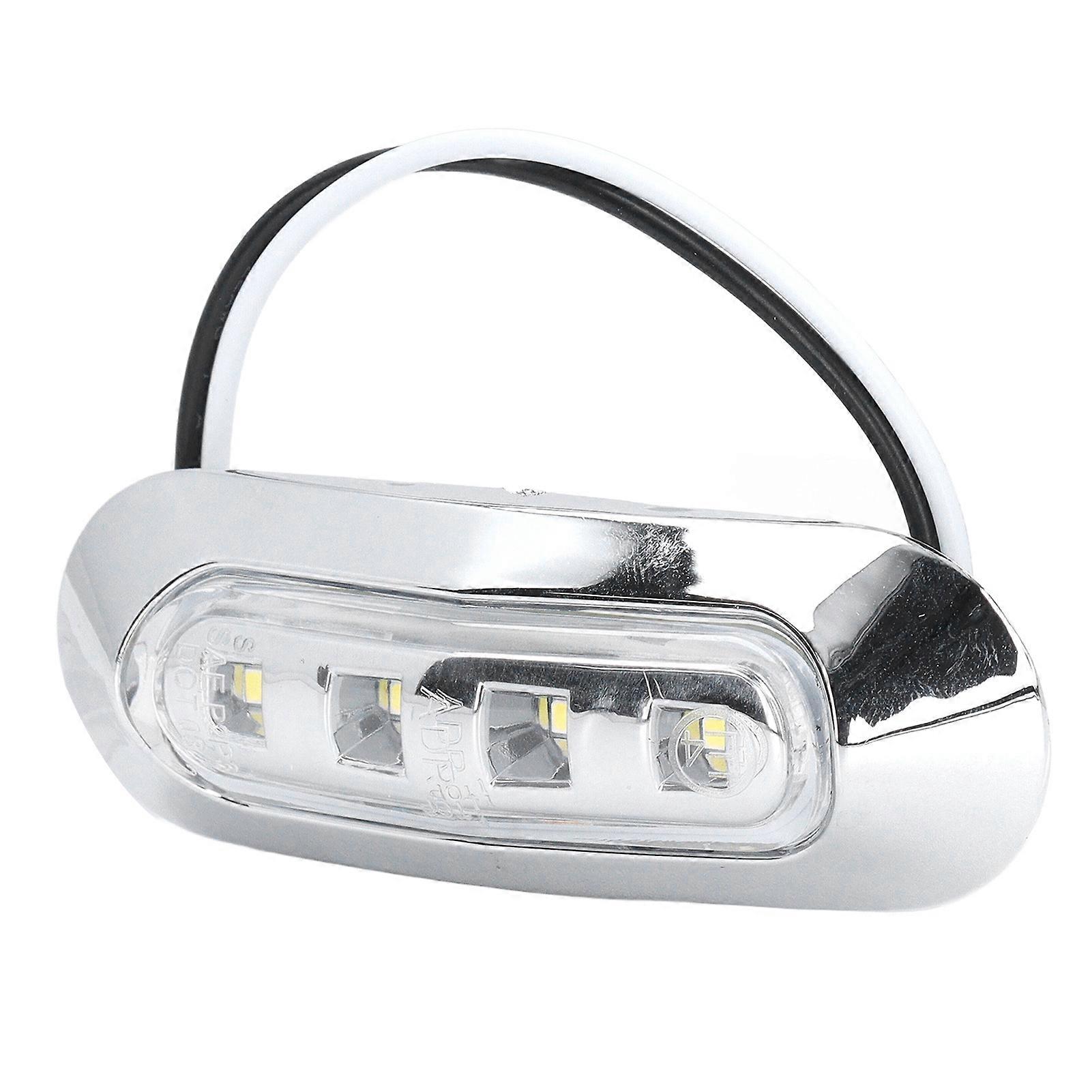 5 Sets LED Marker Light IP67 Waterproof Super Bright Side Turn Signal Light for Vehicle Marine DC10‑30V White 