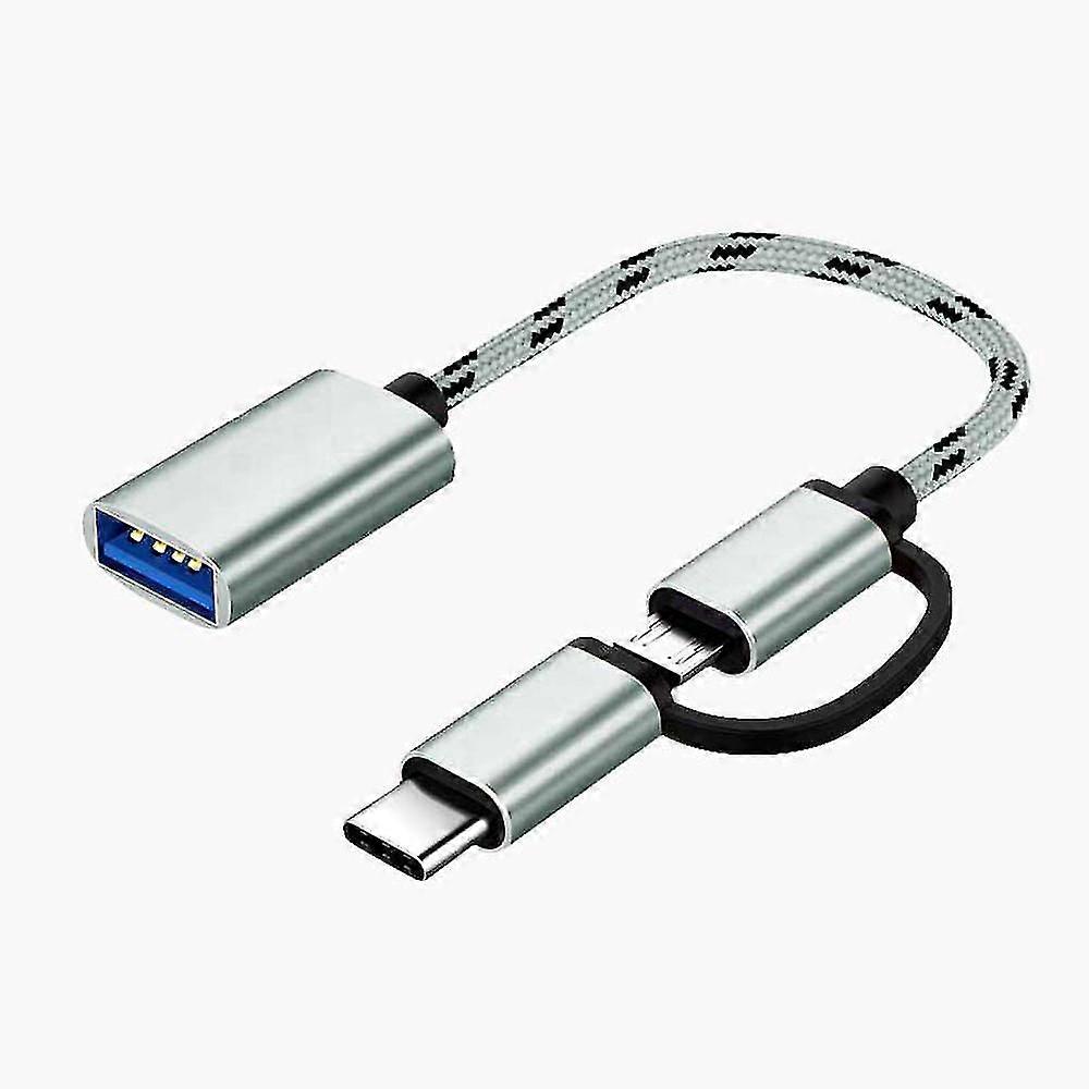 Exquisite 2 In 1 Type C / Micro USB To USB 3.0 OTG Adapter Date Transmission Cable For Android