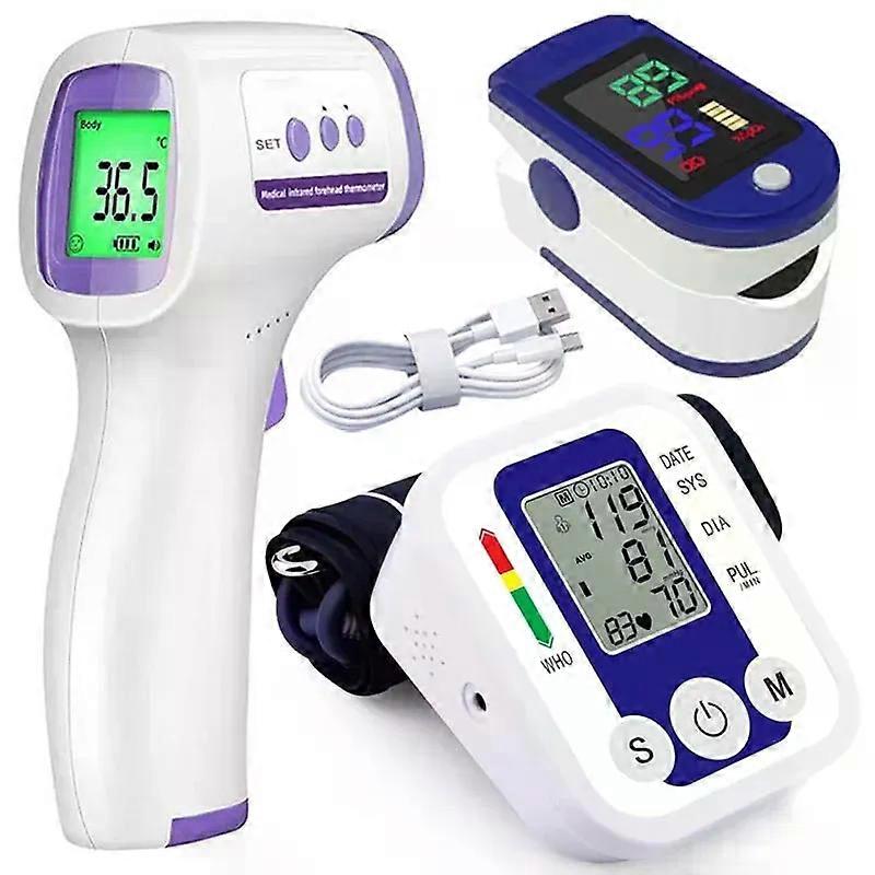 Digital Arm Blood Pressure Test Kit Cuff Sensor Monitor BP Automatic Pressure Tonometer Tensiometer Heart Rate Pulse Meter
