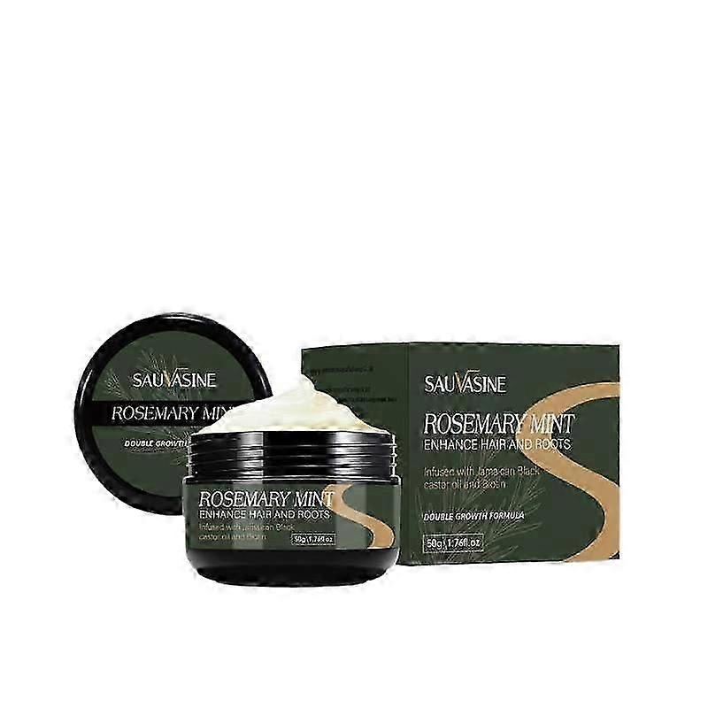 Máscara de Alecrim e Menta para Melhorar o Cabelo e as Raízes - Creme de Crescimento de Cabelo com Alecrim e Menta - com Biotina e Óleo de Rícino Preto, Fortalecer e Nutrir os Folículos Capilares