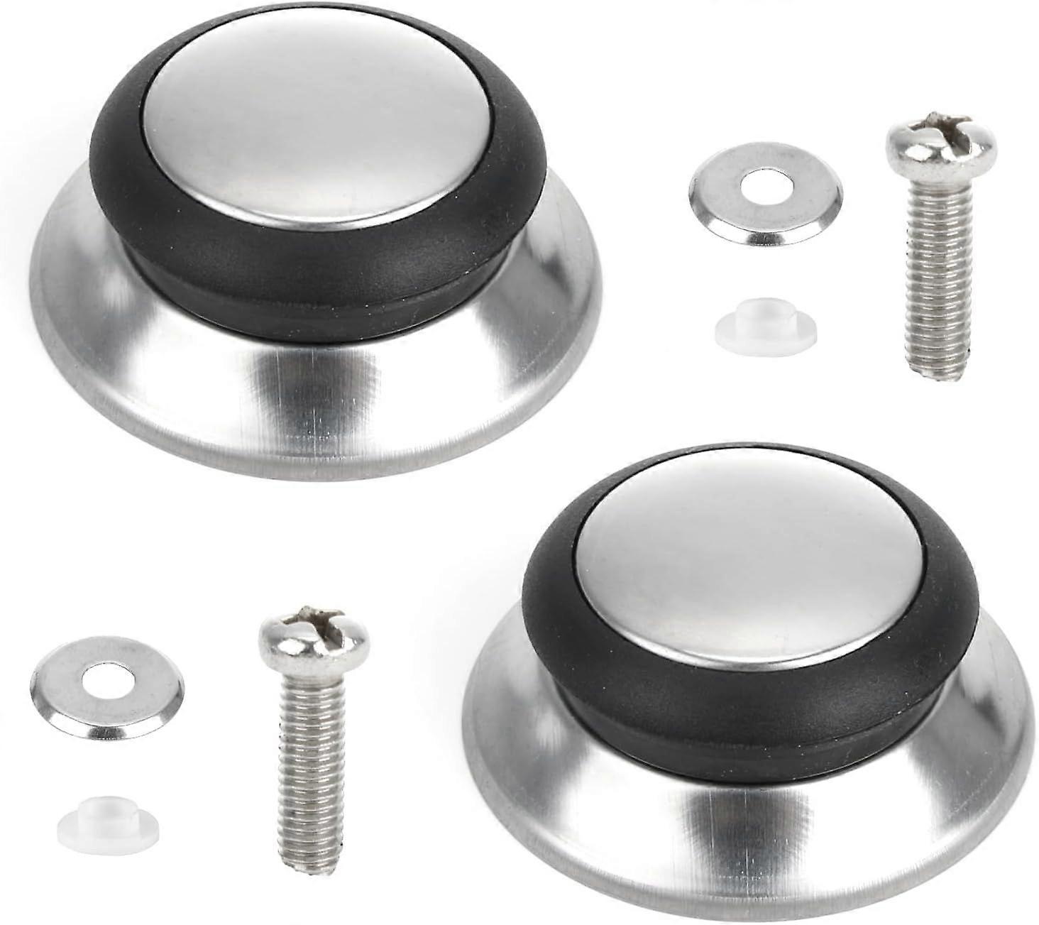 2Pcs Universal Stainless Steel Pot Lid Knobs, Heat Resistant, Practical Replacement for Kitchen Utensils