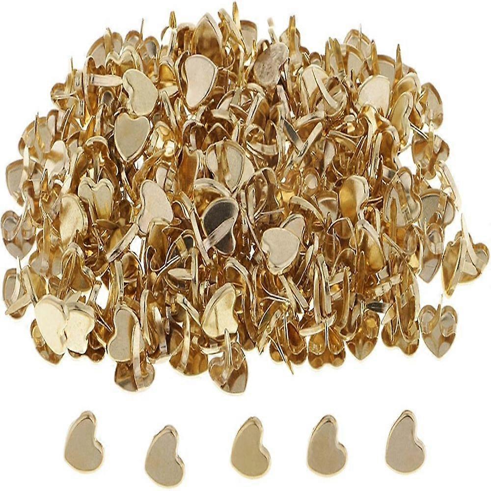 Metal Brads For Card Making With Round Head Design, Cotter Pin Design Brass Fasteners Wear-Resistant Not Easy To Fade For Holding Photos And Ribbons