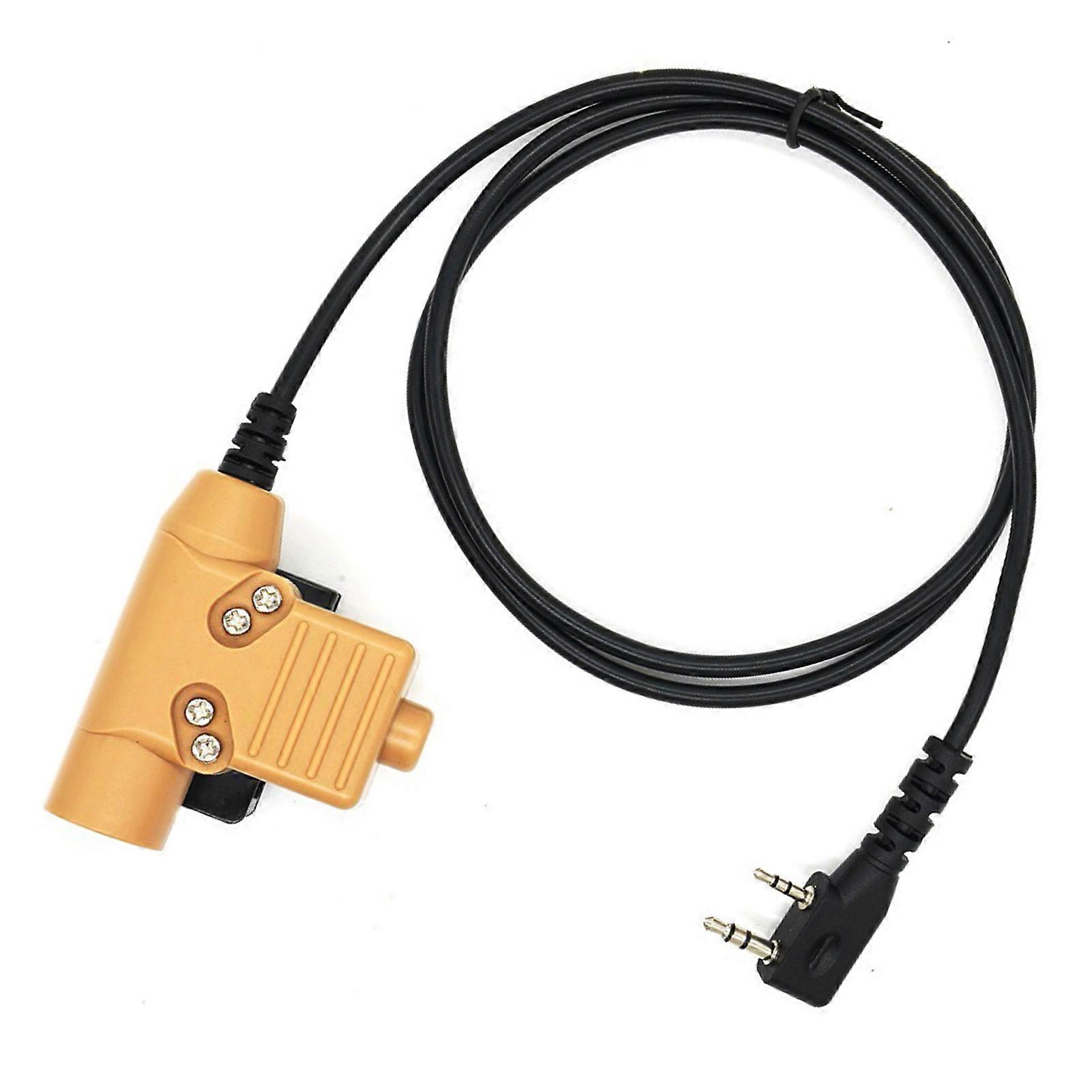 U94 PTT Adapter with Back Clip Push to Talk Portable Radio Headset Adapter for Baofeng UV5R UV5RE UV5RA UV6R BF888S 