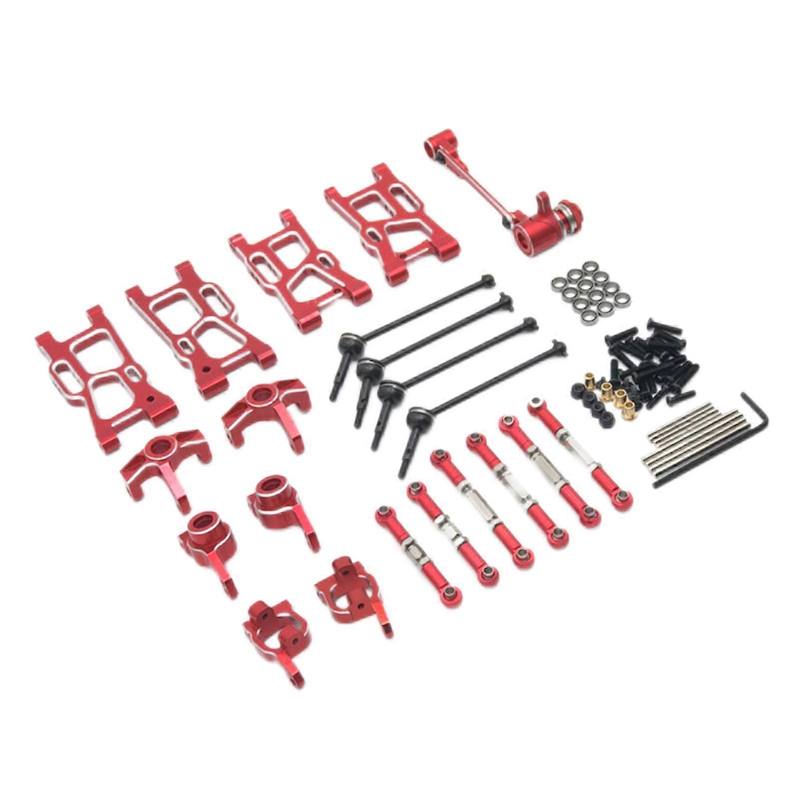 RC model car suspension arms steering rear axle Red