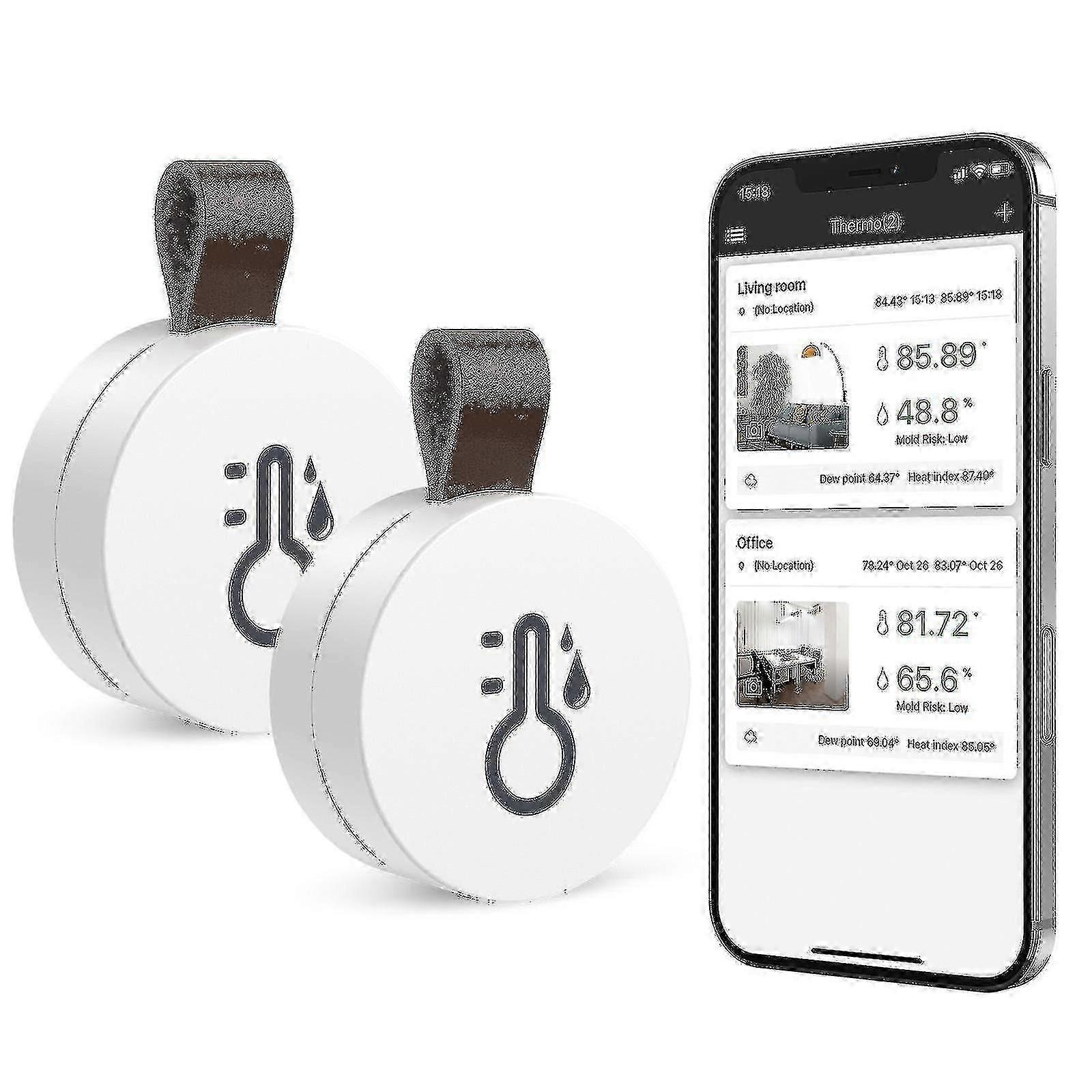 2pcs Termômetro Hygrometer Wireless Bluetooth Smart Home Temperatura e Sensor de Umidade
