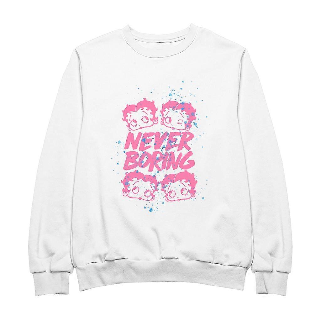 Betty Boop Pink Never Boring Men's Sweatshirt