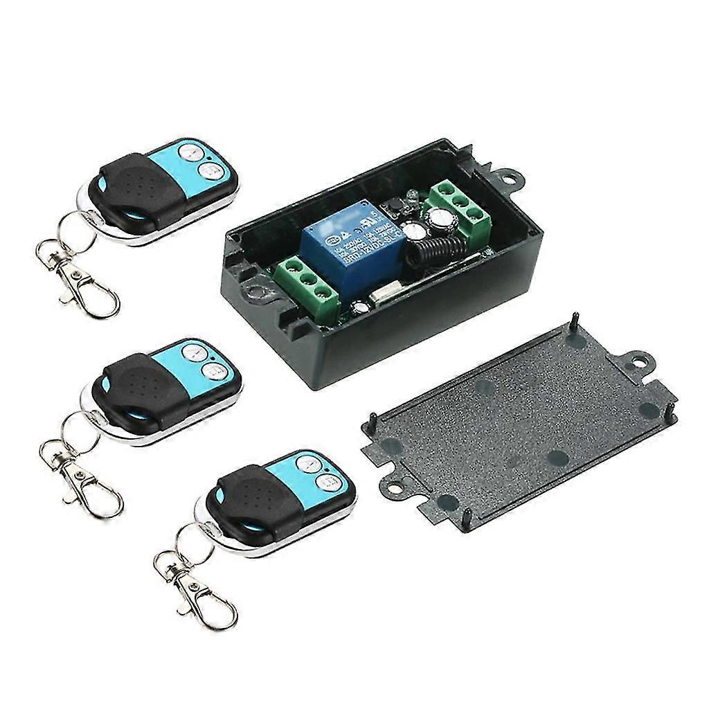 3pcs 12V 1-CH Learning Code Remote Control Switch With Receiver 433MHz High quality