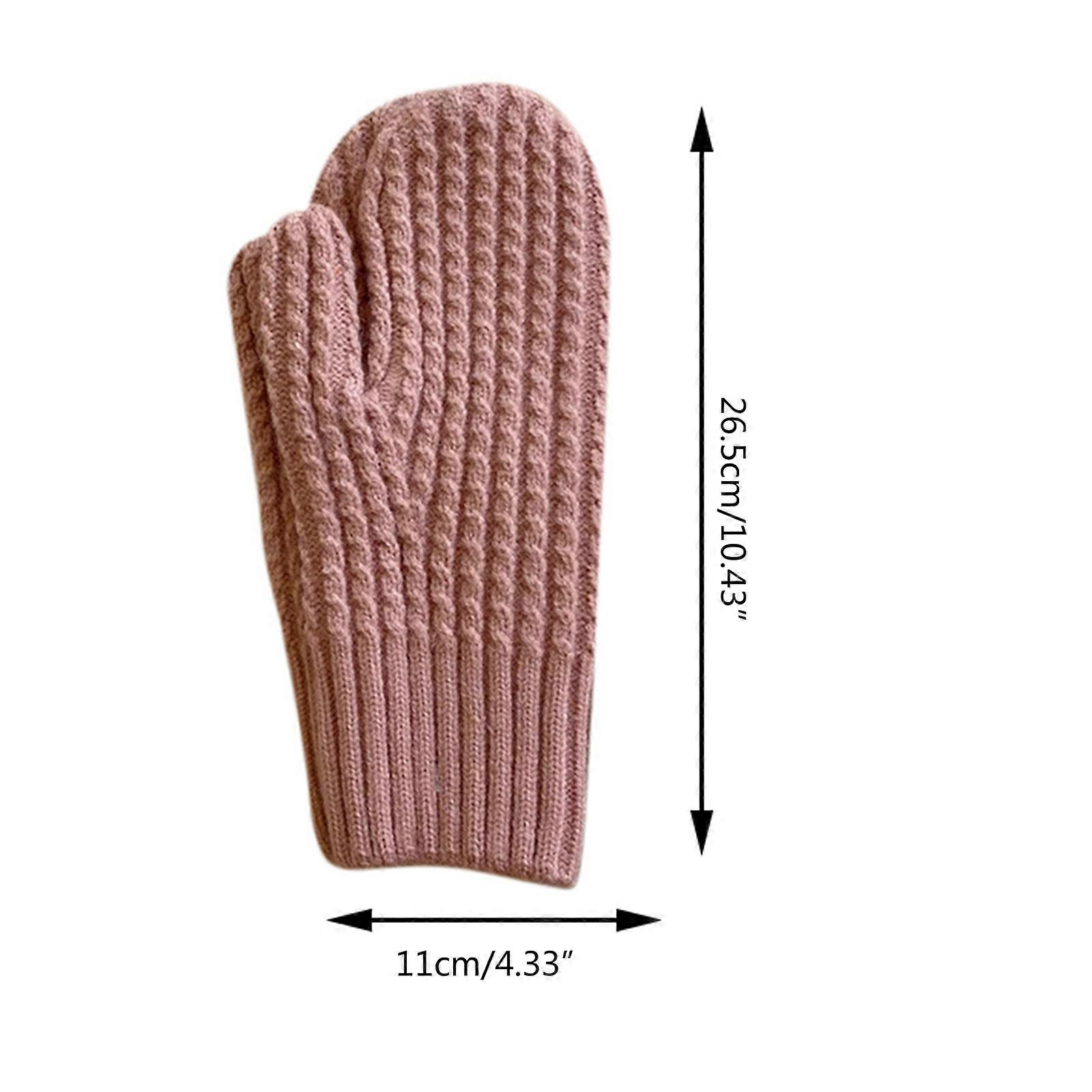 Gants chauds d’hiver tricoté Gants à doigts complets Gant au crochet doux Mitaines de couleur unie extensible pour la conduite Équitation Oie jaune