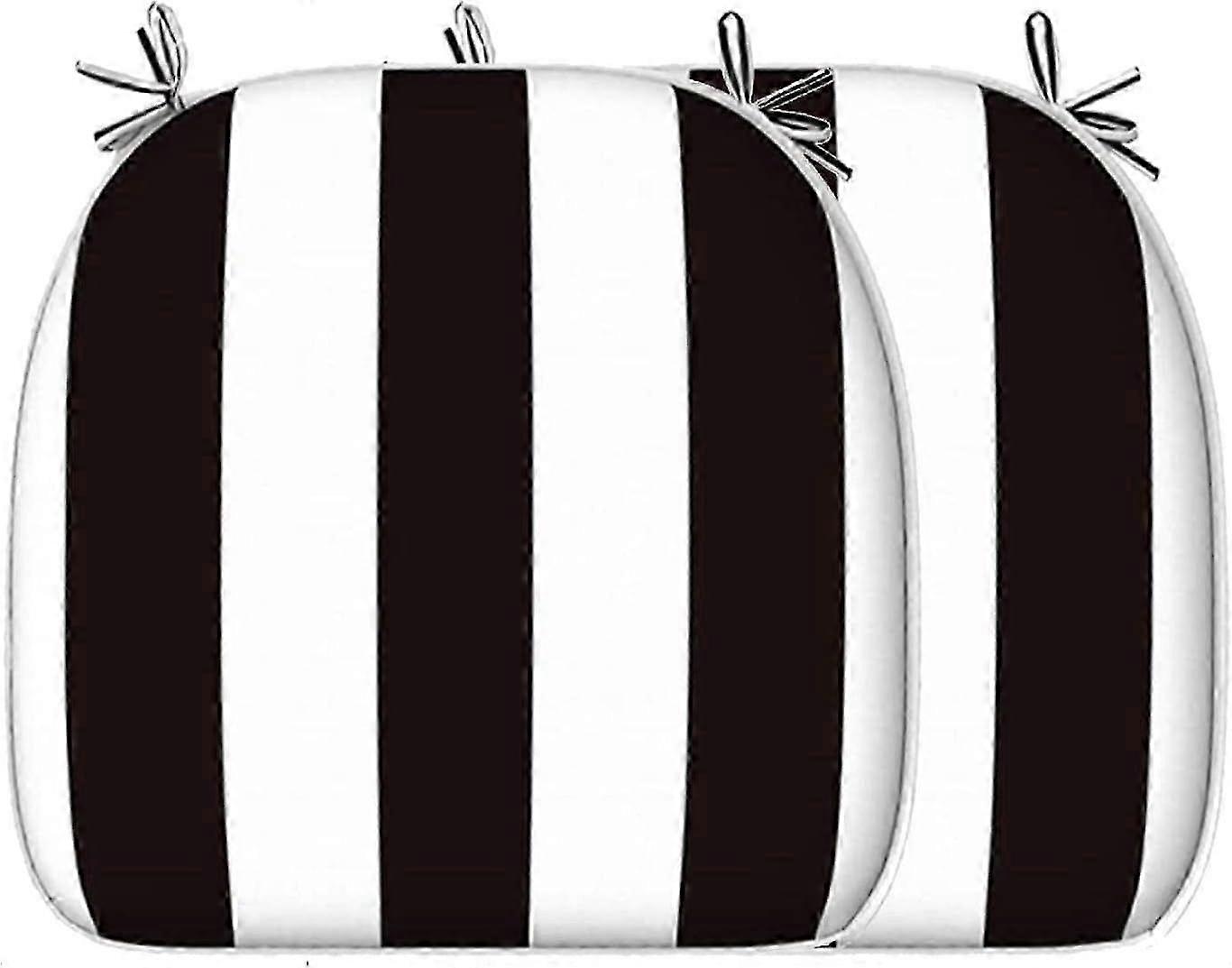 야외 의자 쿠션, 넥타이가 있는 파티오 가구 쿠션 2개 세트, 워터 에디션