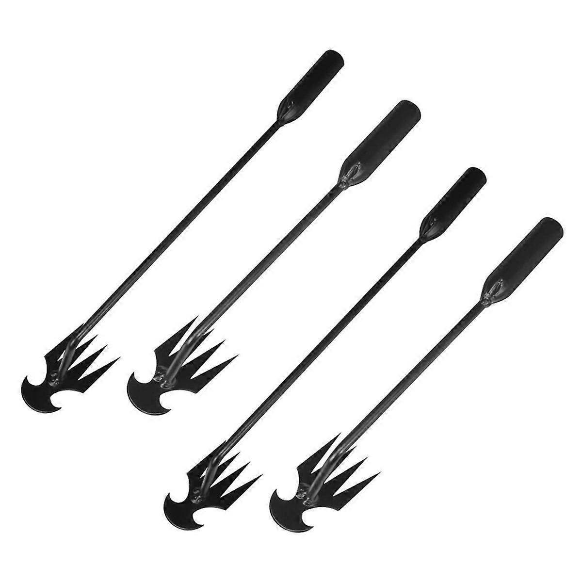 4PCS Weeder Garden Weeding Tool Root Weeding Tool 4-Tooth Weeding