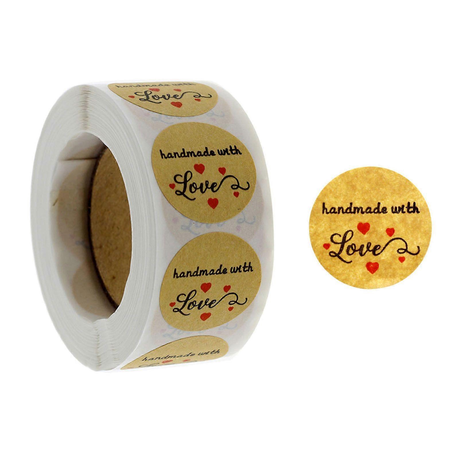 Handmade Sealing Stickers 500pcs/roll Small Round Sealed Decals Decor