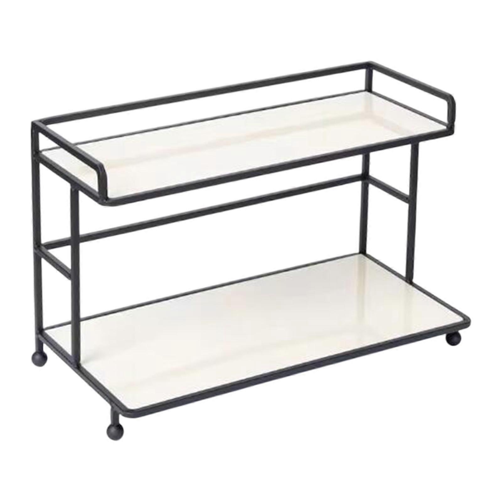 Bathroom Counter Organizer Vanity Shelf 2 Tiers Creative Cosmetic Display Makeup