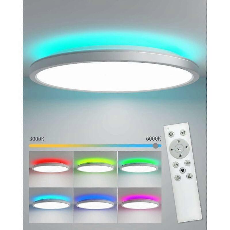 LED Ceiling Light, Tri-Color Temperature, Adjustable, Flush Mount, Living Spaces