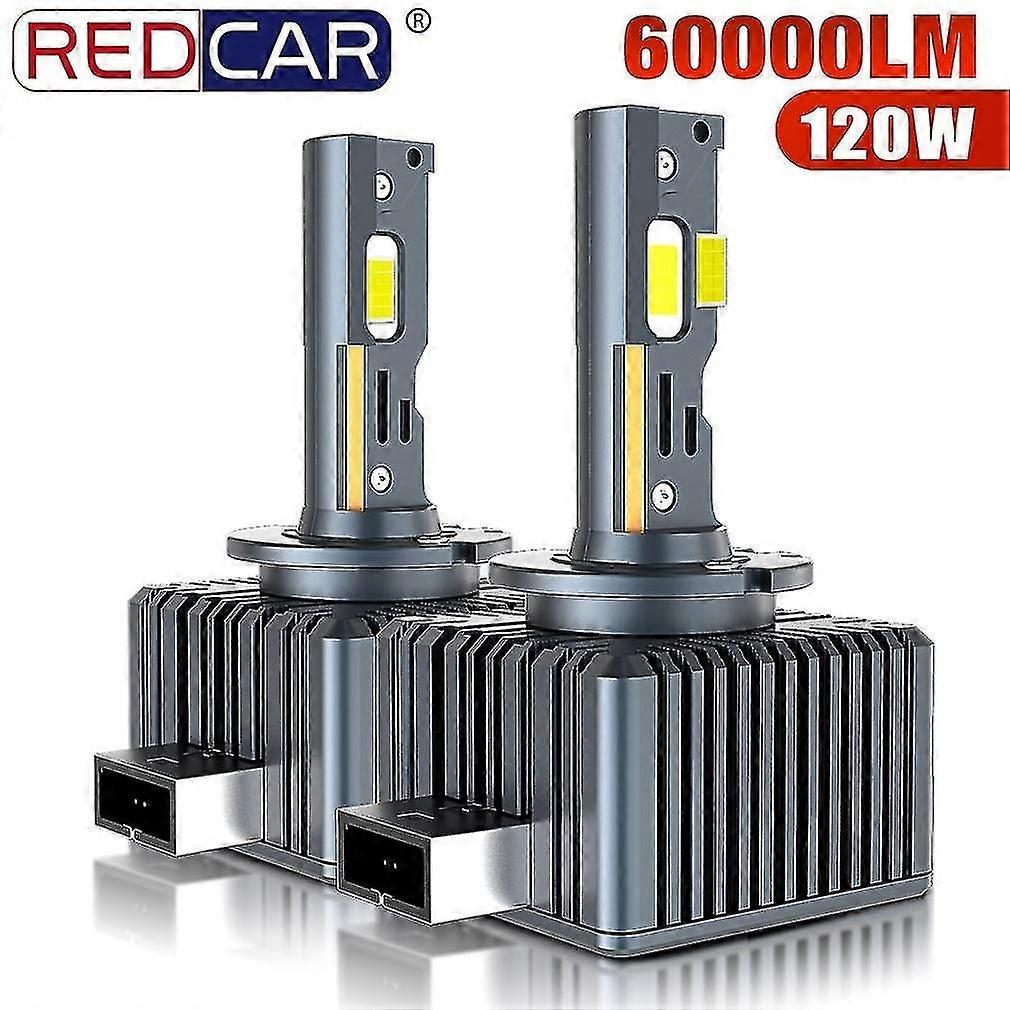 60000lm 120w d3s bil ledet frontlyspære d3r d1s d2s d4s d2r d3r d4r turbo ledet 5070 csp canbus bil han