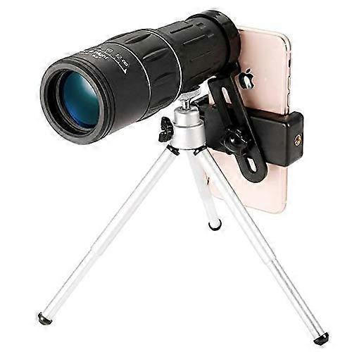 Monocular 18X52 Outdoor Powerful Binoculars Monocular Zoom Telescope Phone Telephoto Lens with Phone Holder and Tripod, Blue