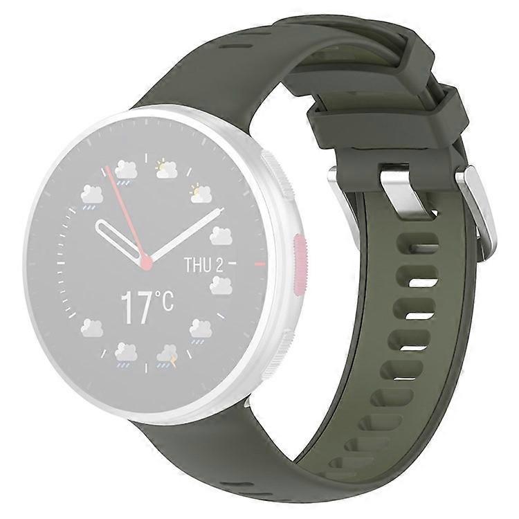 Compatible For Polar Vantage V2 Dual Color Silicone Watch Band Replacement Watch Strap with Connecting Rod