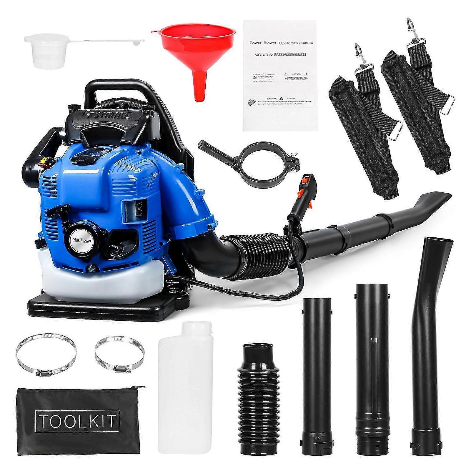 75,6 CC kaasureppu lehtipuhallin, 750CFM 205MPH 4-tahti nurmikon pihan roskien lumipölylle