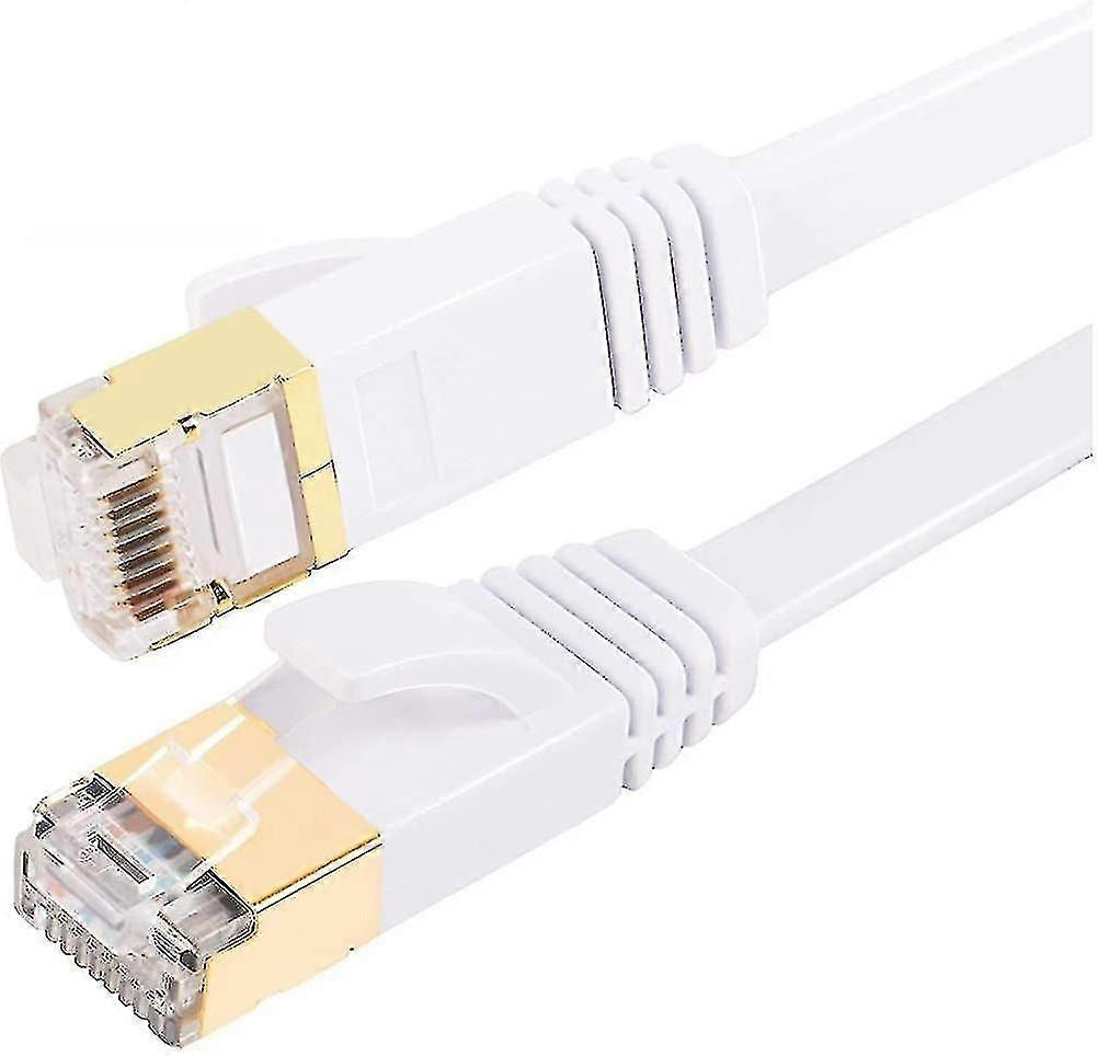 Cat7 Ethernet Cable 30m Category 7 Flat Rj45 High Speed 10gbps Internet For - XC