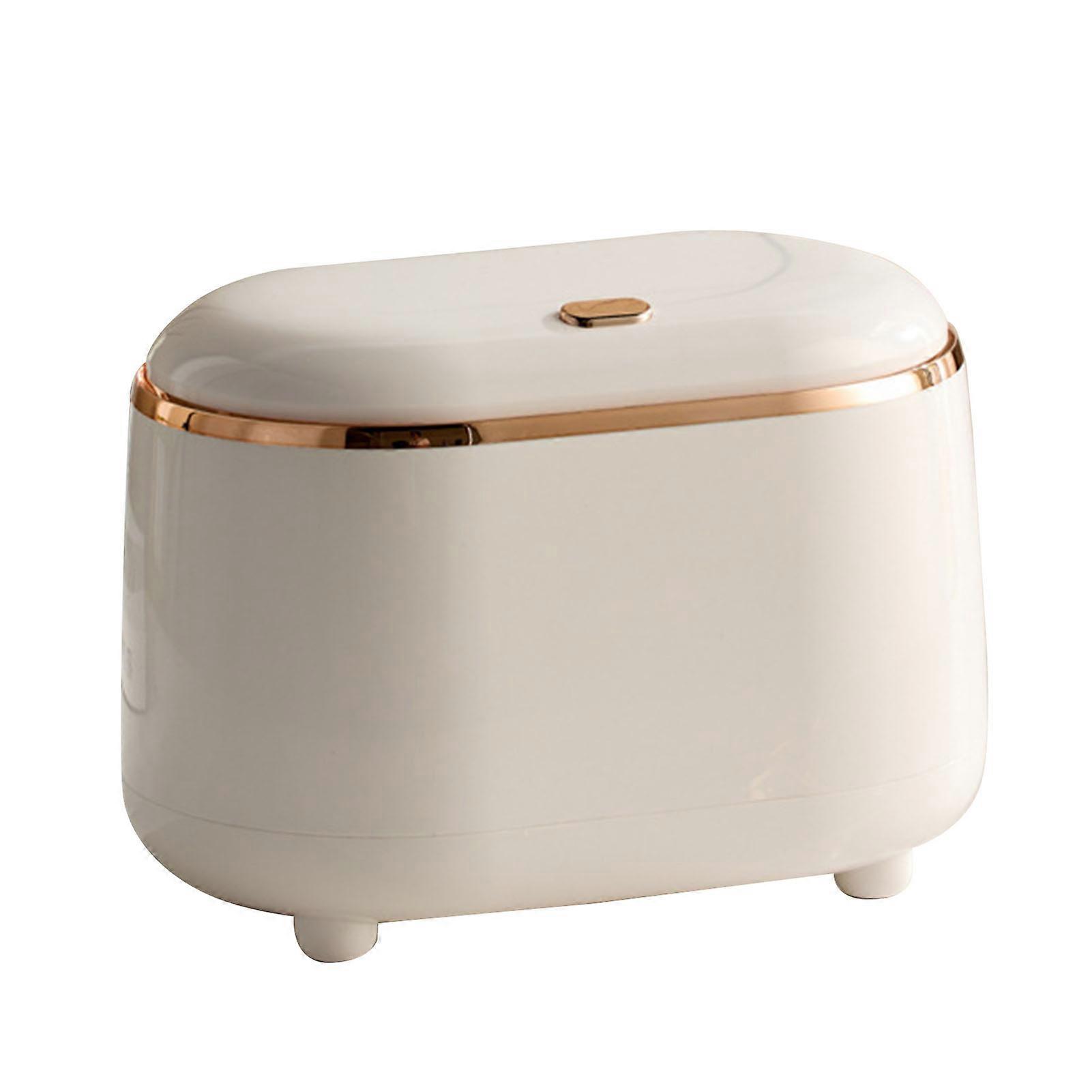 Desktop Trash with Lid Small Detachable Countertop Garbage Can Pop Up Tiny Waste Basket for Home Bedroom Office