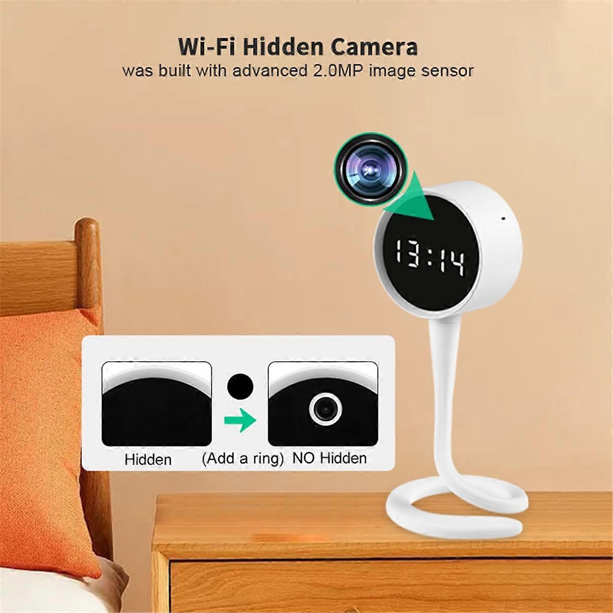 Tuya Smart Clock Alarm WiFi Battery Camera 3MP Night Vision B