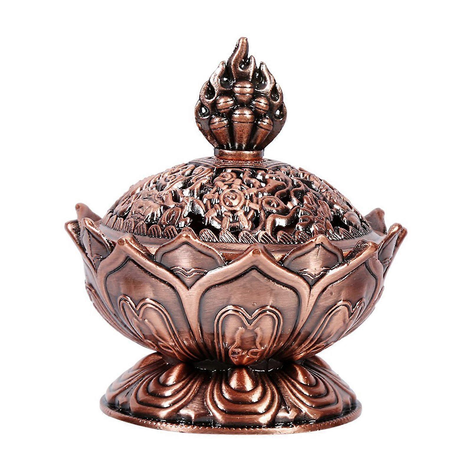 Retro Lotus Backflow Incense Burner, Decorative Craft Decoration