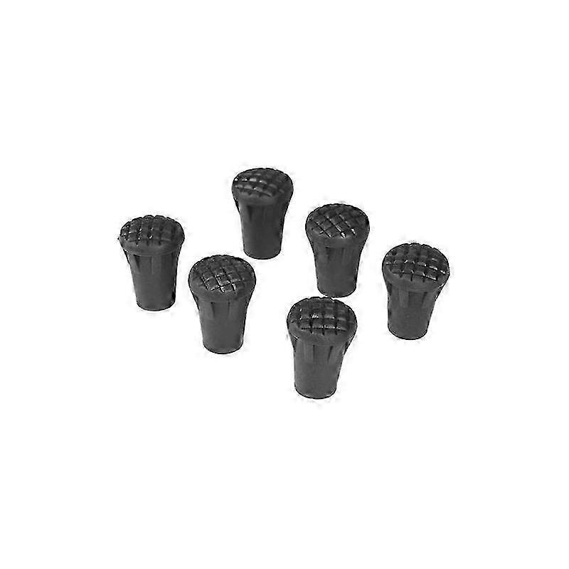 Trekking Pole Tips - Rubber Caps for Walking Hiking Poles (6pcs)