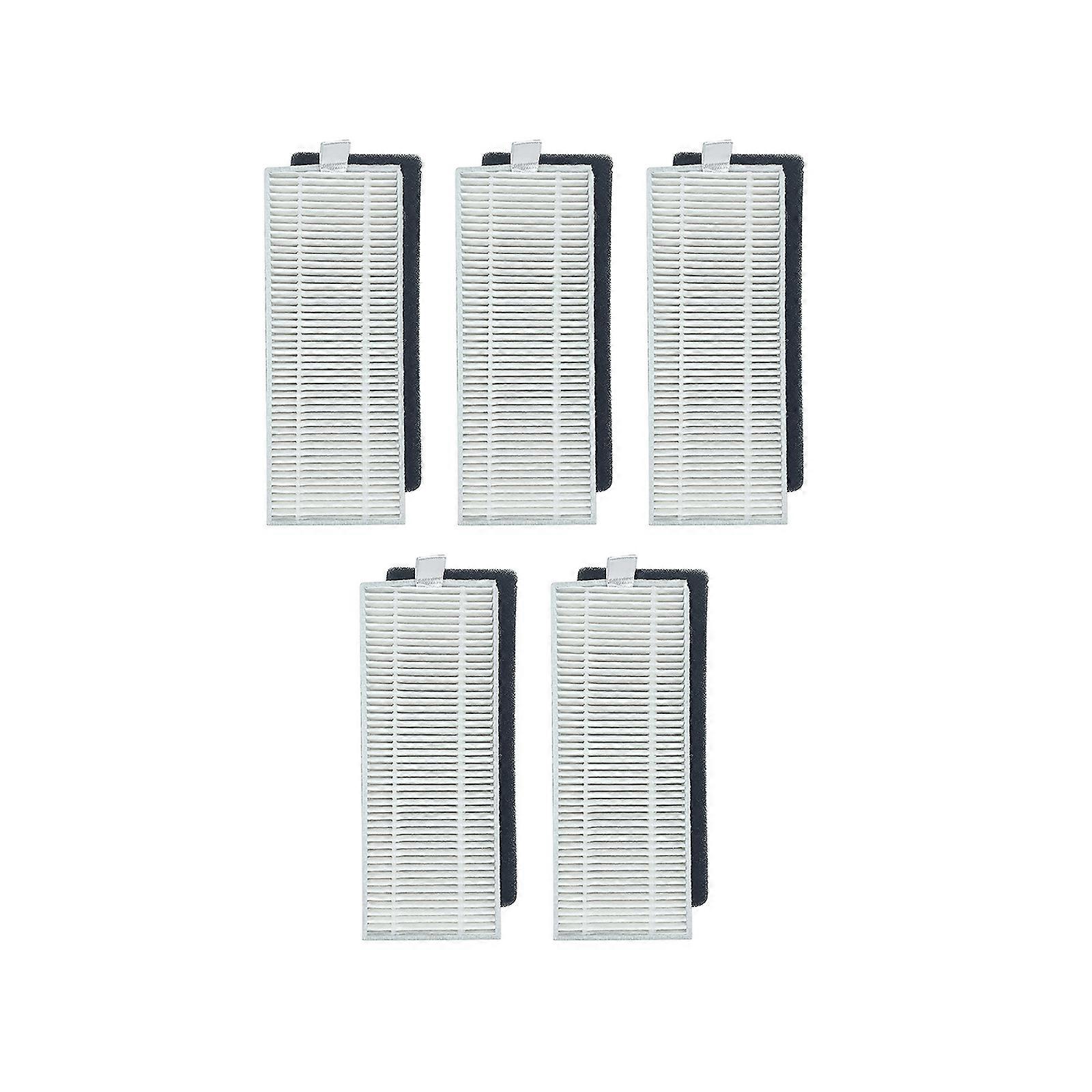 Vacuum Cleaner Accessories Filter Robot Accessory Kit for Ecovacs Deebot U2/DGN22（5xFilter）
