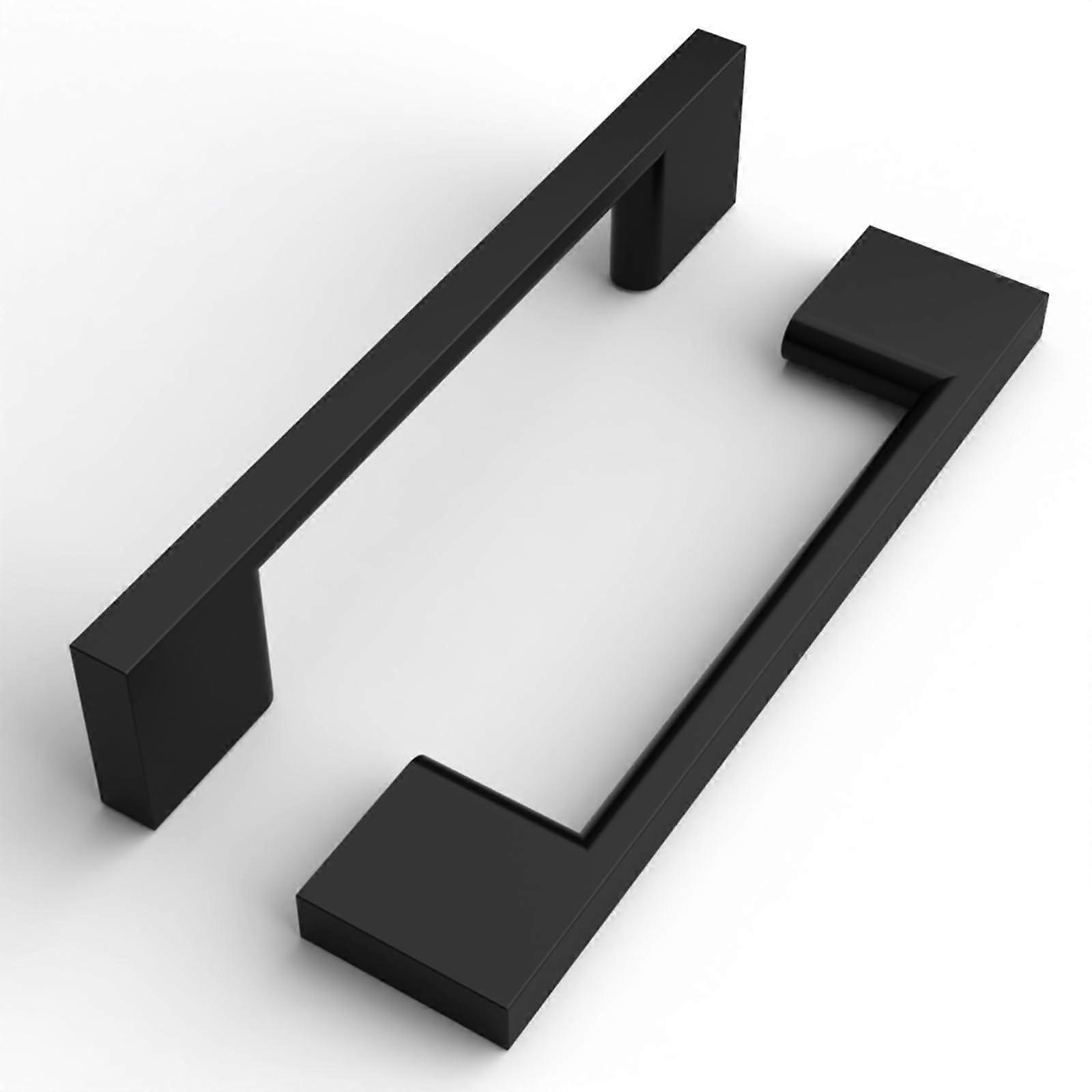 10 Pack 5 Inch(128mm) Hole Centers Matte Black Cabinet Pulls,Stylish Kitchen Handles